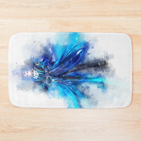 Neuvillette Genshin Impact Watercolor Bath Mat Genshin Impact