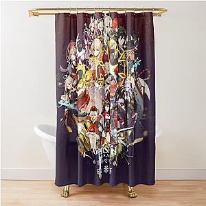 Genshin Impact Team Red Shower Curtain