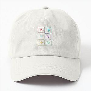 Genshin Impact - Elements I with White Japanese Text Dad Hat