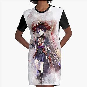 Genshin Impact - Scaramouche *watercolor* Graphic T-Shirt Dress