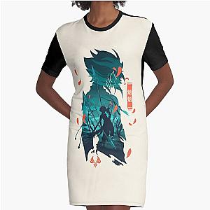 Genshin Impact Xiao Graphic T-Shirt Dress