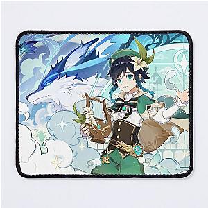 Genshin Impact - Venti, Dvalin and Wolf of The North Official Artwork Mouse Pad